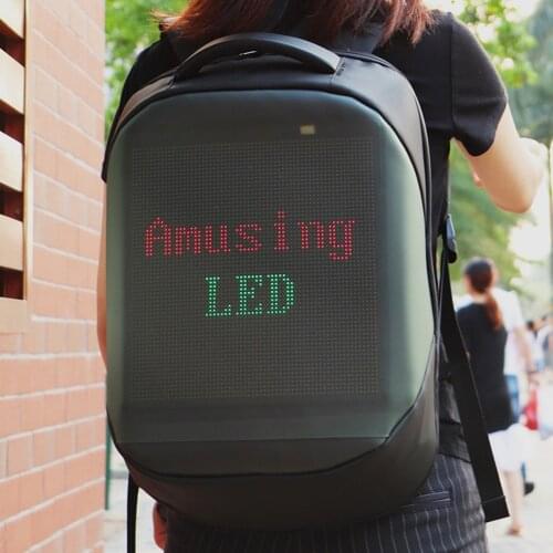 Women Men LED Backpack Display Laptop Bag Smart Light Multi-function Waterproof Large Capacity Computer Backpacks