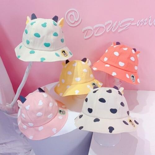 2021 New Cute Cow Three-Dimensional Fisherman Hat Cartoon Multicolor Breathable Refreshing Sun Hat Outdoor Sunscreen Leisure Hat