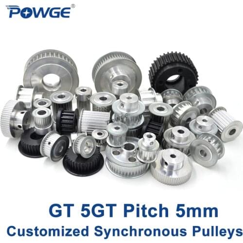 POWGE High torque GT 5GT Synchronous pulley pitch 5mm Small Backlash Manufacture Customizing all kinds of 5GT Timing pulley Belt
