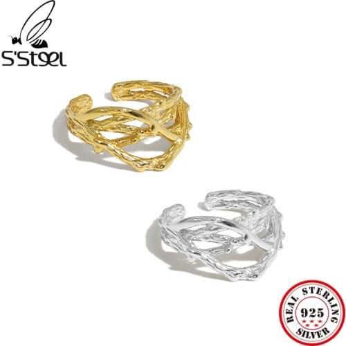 SSTEEL Statement Earrings For Women Sterling Silver Clip Earring Trendy Irregular Gold Earings Party Personalized Fine Jewelry