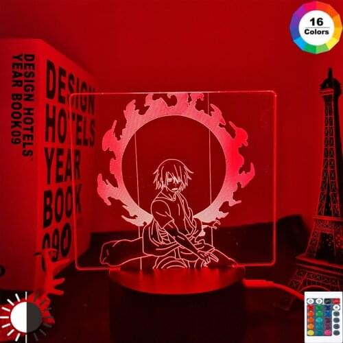 Anime Led Light Fire Force Benimaru Shinmon for Bedroom Decoration Nightlight Birthday Gift Room Decor Table 3d Lamp Fire Force