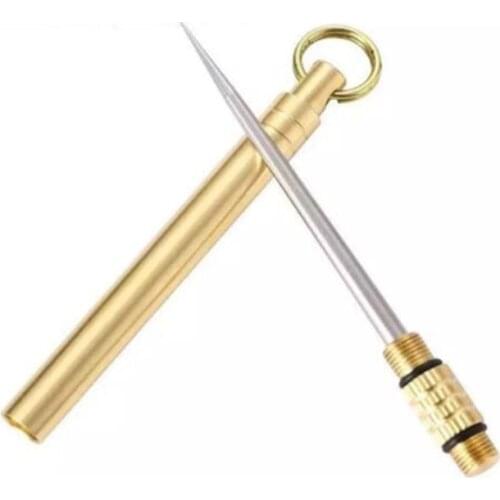 Titanium Outdoor Edc Portable Multifunctional Toothpick Bottle Fruit Fork Camping Tool Toothpick Tube Stronger Than Dental Floss