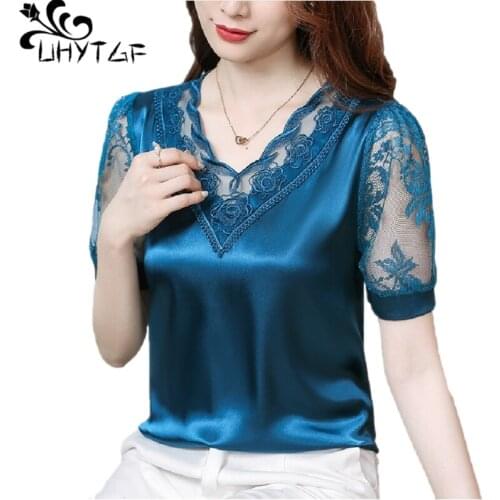 Шелковые блузки UHYTGF China At AliExpress