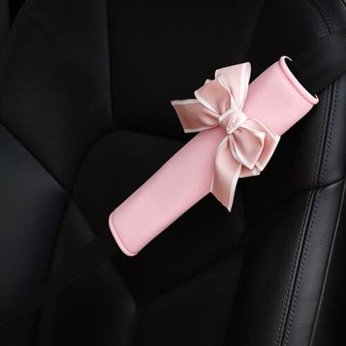 Universal Car Seat Shoulder Strap Cover Cute Bow Tie Car Belt Protector Seatbelt Pad for Adults Kids Car Styling Car Decor 2021