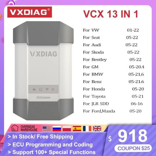 VXDIAG VCX C6 OBD2 Diagnostic Tools For All Functions Of 13 Models Key Programming Coding Equipment For BMW For Ford IDS For GM