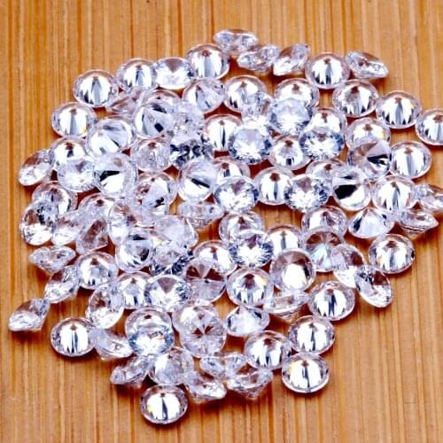 1000pcs AAAAA Grade White 0.8~4.0mm Cubic Zirconia Stone Round Cut Loose CZ Stone Synthetic Gems For Jewelry