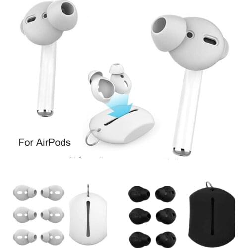3Pairs Fashion Silicone Earbuds Cover Earphone Pouch Earplug Protective Caps for Apple Airpods Bluetooth Headset Accessories