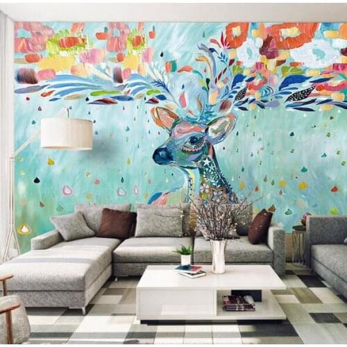 3d Wallpaper Landschaft Abstract Dancer Wapiti Pere Davids Deer Animal Murals for Living Room Bedroom Home Wall Art Decor