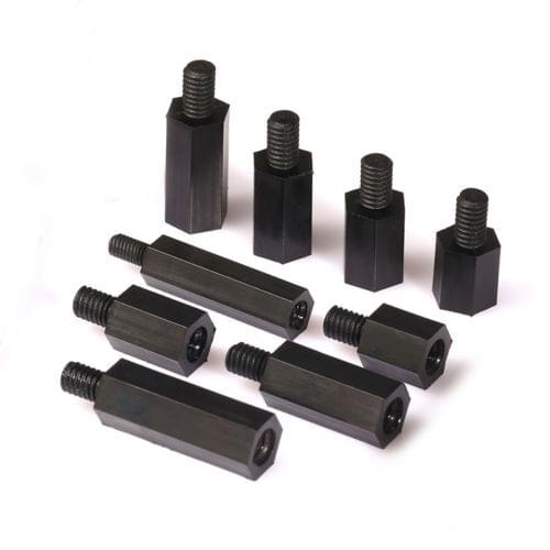 50Pcs M3x(5 6 8 10 12 15mm Length) nylon standoff spacers screw hex male plastic pillars isolation column bolts
