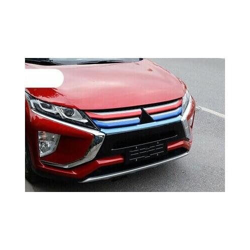 ABS Front Center Grille Grill Cover Trim 5pcs For Mitsubishi Eclipse Cross 18-19