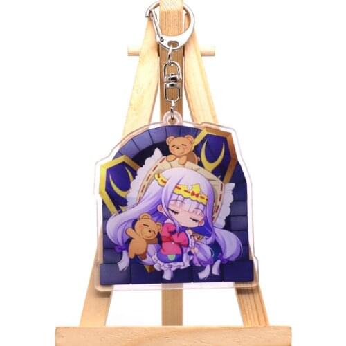 Anime Sleepy Princess in the Demon Castle Maoujou de Oyasumi Kaymin Aurora Suya Rhys Keychain Acrylic Keyring Pendant Toy