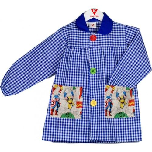 Babi school with pockets fabric oushers. Robe KLOTTZ School