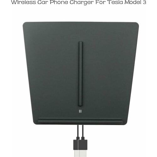 3 Tesla Model Wireless Car Charger USB Port Upgraded Interior Auto Accessory Mount Qi Dual Phones Charging Center Console