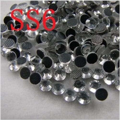 Big Promotion! Buy 5 Get 6 bags DMC Hotfix Rhinestone SS6 Size 1440pcs/bag White Clear Crystal Color DIY Hot Fix Stones