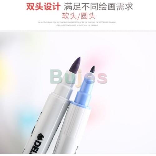 Original Japan DELETER NEOPIKO-color Alcohol oil cartoon Double headed marker pen 12/24/36/72 color set skin color art supplies