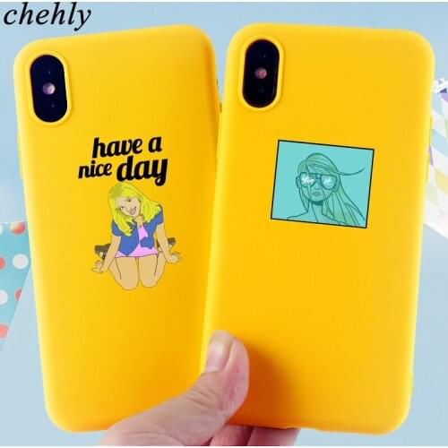 Beauty Girl Phone Case for iPhone 6s 7 8 11 Plus Pro X XS MAX XR Cartoon Cases Soft Silicone Fitted TPU Back Accessories Covers