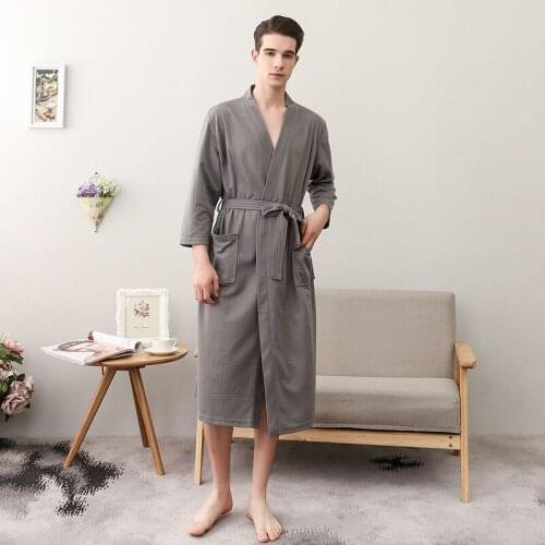 COLOR OF HEART Men's Waffle Robes