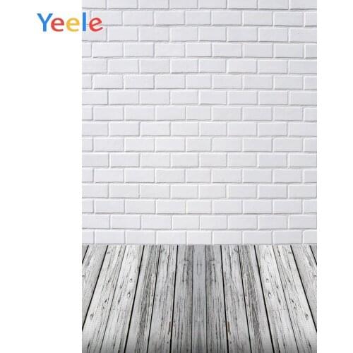 Yeele White Brick Wall Wood Board Backdrop Newborn Baby Shower Kids Birthday Photography Background For Photo Studio Photocall
