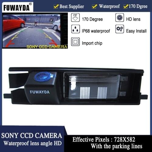 FUWAYDA SONY CCD Chip Special Car Rear View Reverse Mirror Image With Guide Line CAMERA for TOYOTA RAV4 RAV-4 / Porte WATERPROOF