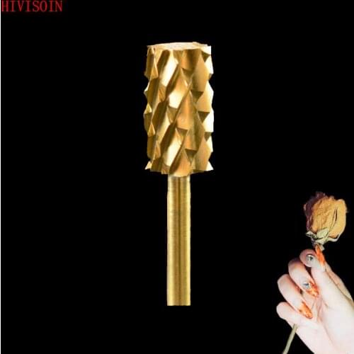 HIVISOIN -5PCS- Carbide nail grinding head-Large Barrel Bit - 600105000 - 5XC