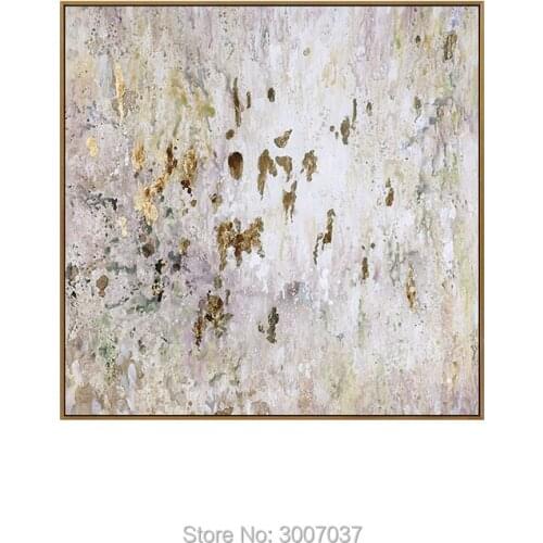 Skilled Artist Hand Painted High Quality Abstract Oil Painting on Canvas Golden Foil and Grey Color Wall Art for Home decoration
