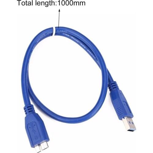 USB 3.0 A To Micro B Cable For WD Seagate For Samsung External Hard Drive Multi-functional Blue B Cable