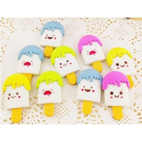 Kawaii ice cream pencil Erasers Office Supplies for Kids Students School Supplies gifts korean papelaria