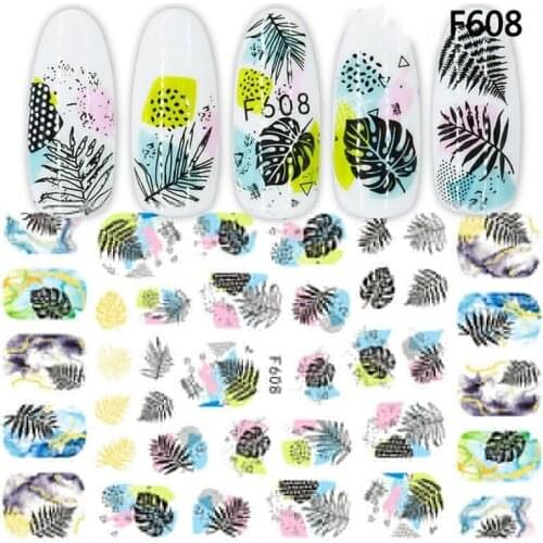 Fashion Nails Art Manicure Back Glue Decal Decorations Design Nail Sticker For Nails Tips Beauty