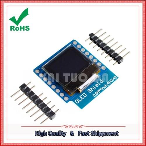 0.66 inch OLED display module LCD module IIC / I2C interface FOR D1 MINI 0.66inch