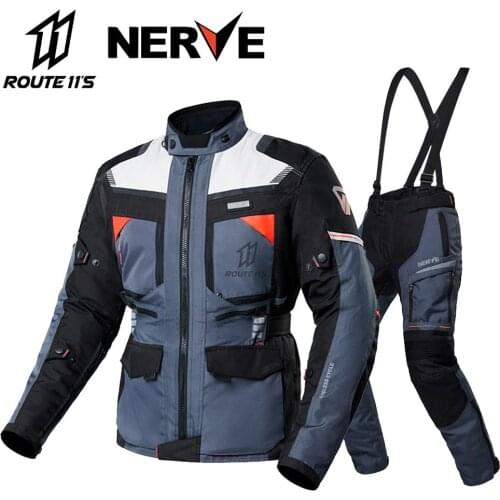Rally suit motorcycle riding jacket CE Armored Waterproof All-Weather Warm 3 Layer Motocross Motocross Motorcycle Jacket + Pants