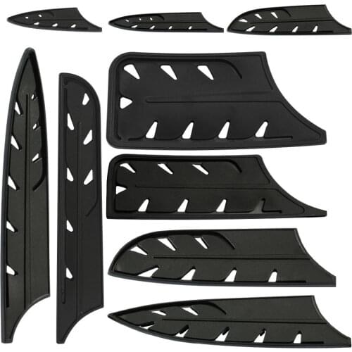 Qing Black Plastic Kitchen Knife Blade Protector BPA-Free Knife Cover Set For 3.5 5 7 8 8 8 inches Knife Kitchen Accessories