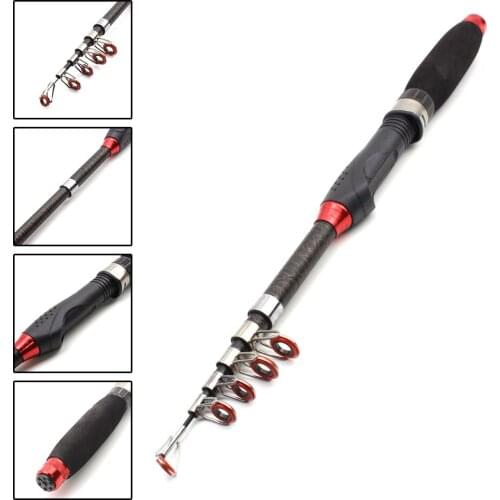 NEW 1.2m 1.5m 1.9m 2.1m Multifunction telescopic fishing rod carbon carp rod Portable Travel pocket pole Children rod fast