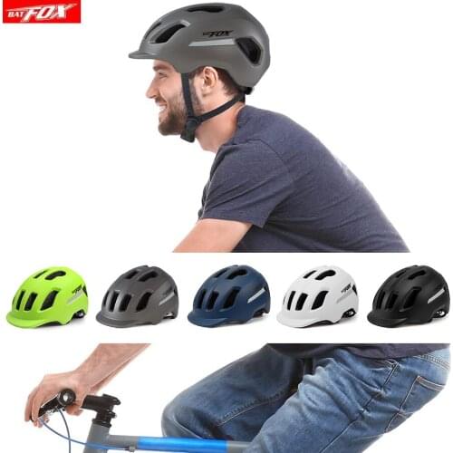 BATFOX New Arrive City Road Cycling Helmet Men Bicycle Helmet MTB Bike Mountain Road Cycling Safety Outdoor Sports Big Helmet