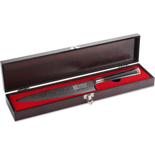 KEEMAKE 8'' Chef Knife Damascus VG10 Steel Blade Japanese Kitchen Knives Resin Handle with Gift Wood Box Sharp Meat Cutter Tool