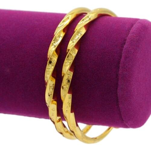 PINXUN Ethiopian Arab Gold Color Bangle For Women Children Gold Color Dubai Africa Bracelet Wedding Jewelry Party Gifts XTE5