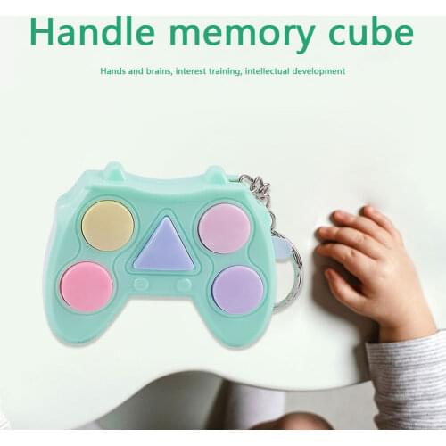 Portable Handle Gamepad Shape Toy Fidget Game Machine Memory Training Maze Cube Gadget Keychain Educational Stress Relief Toys
