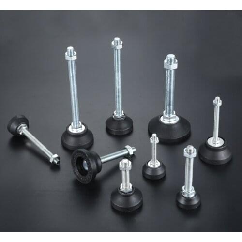 Adjustable Levelling Feet Swivel Base Furniture Glide Pad Adjusting Foot M8 M10 M12 M14 M16 Threaded Screw in Height 2/1 PC