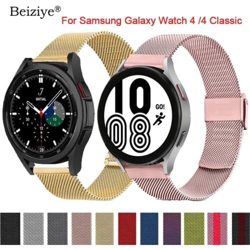 Stainless Steel Strap For Galaxy Watch 4 44mm 40mm Milanese Metal Bracelet For Samsung Galaxy Watch 4 Classic 42mm 46mm Correa
