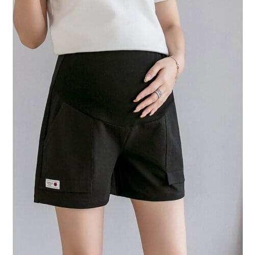 Pregnant Maternity Belly Support Shorts For Pregnancy Waist Elastic Belt Pants Women Casual Outwear Sports Sweatpants Summer