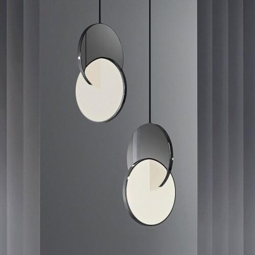 Nordic Led Ring Lights Modern Geometric Pendnat Lamp Circle Dining Room Furniture Bedroom Home Decor Indoor Hanging Lighting
