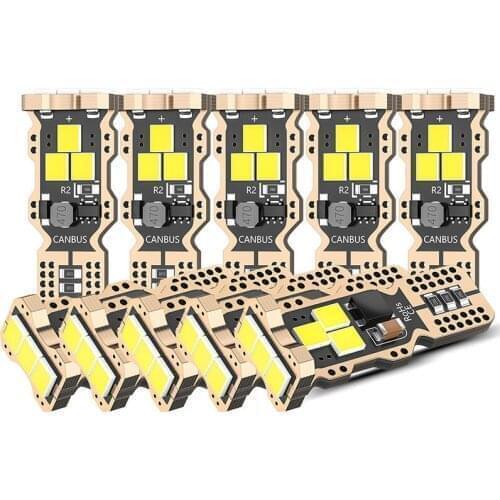 2pcs Super Bright T10 W5W led Canbus bulbs Error Free Led Interior Lights Reading Map Dome Lamps 9SMD 2835 6000K White 12V