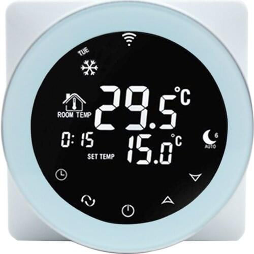 Thermostat Voice Control Wifi Thermostat Alexa 16A Electric Heating Programmable Digital Google Home LCD Touch Screen Convex