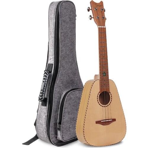 Smiger 23 inch Ukulele 4 Strings Grade A Spruce Wood Veneer Ykulele Hawaii Guitar With Bag/Tuner/Capo/Strap