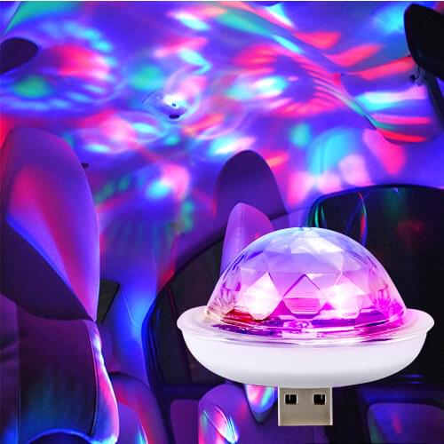 USB Dj Lamp Led Bar Night Light LED RGB Disco Lights Stage Lighting Projector Welcome Light Micro Crystal Ball Sound Party Light