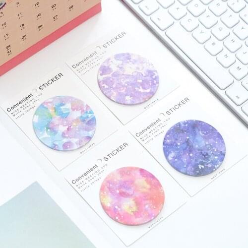 20 Sets Memo Pads Sticky Notes Kawaii Cute Glass Paper Daliy Scrapbooking Stickers Office School stationery Bookmark