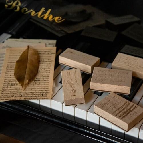 Vintage Music Score Collection Series stamp DIY wooden rubber stamps for scrapbooking stationery scrapbooking standard stamp