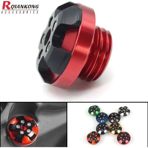 Motorcycle CNC Engine Oil Filter Cup Reservoir Plug Cover Screws For Ducati HYPERMOTARD 821 2013-2015 MULTISTRADA 1200 2010-2013