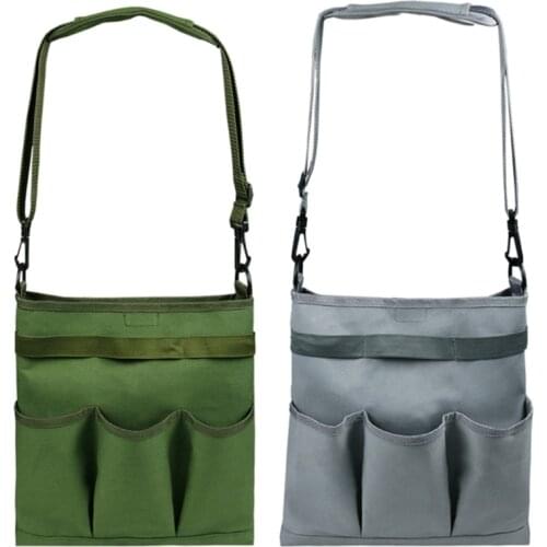 Waterproof Canvas Garden Tool Portable Storage Bag Shoulder Bag Cross Body 2 Methods of Using 3 Pockets for Your Needs