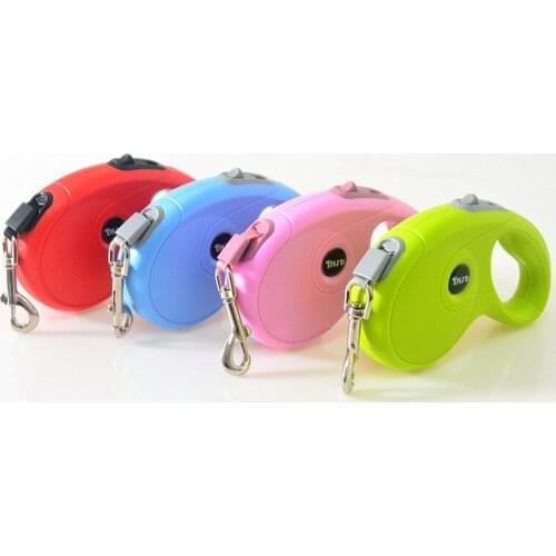 Retractable Dog Leash for Small, Medium and Large Dogs Pet Traction Lead Running Leash Automatic Extension Nylon Rope 5 Meter