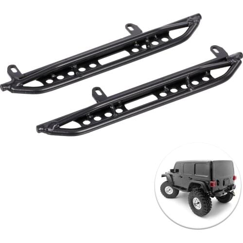 1 Pair Metal Side Pedals Step Running Board Rock Slider Compatible with 1/10 Axial SCX10 III AX103007 RC Car Crawler Parts
